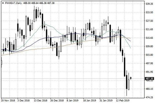 Notowania pszenicy w USA – dane dzienne