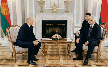 Minister Waszczykowski podczas rozmowy z prezydentem Aleksandrem Łukaszenką