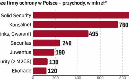 Czołówka sektora ochrony nadal bez zmian