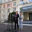 Karolina Gałecka, rzeczniczka MSWiA Karolina Gałecka i Jacek Dobrzyński, rzecznik ministra koordynat
