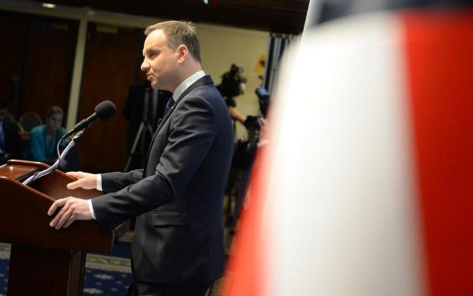 Prezydent Andrzej Duda wczoraj w National Press Club w Waszyngtonie