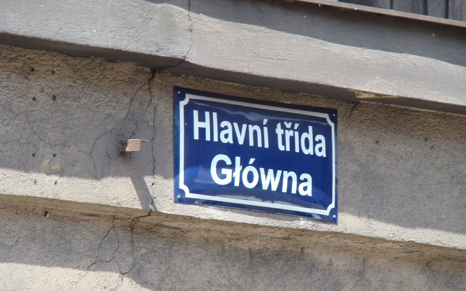 Czeska i polska nazwa ulicy w Cieszynie