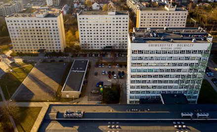 Budynku Uniwersytetu Rolniczego w Krakowie
