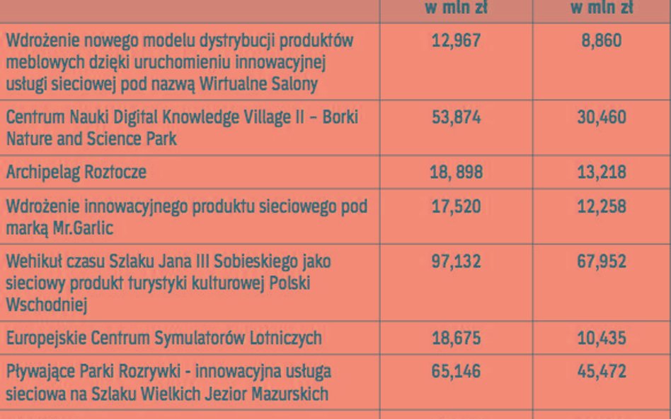 REALIZOWANE PROJEKTY SIECIOWE