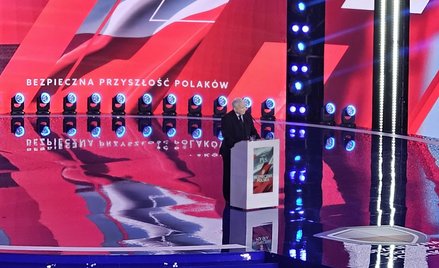 Prezes PiS Jarosław Kaczyński na konwencji PiS w Katowicach