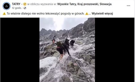 Groźna sytuacja w Tatrach. „Właśnie dlatego nie wolno lekceważyć pogody"