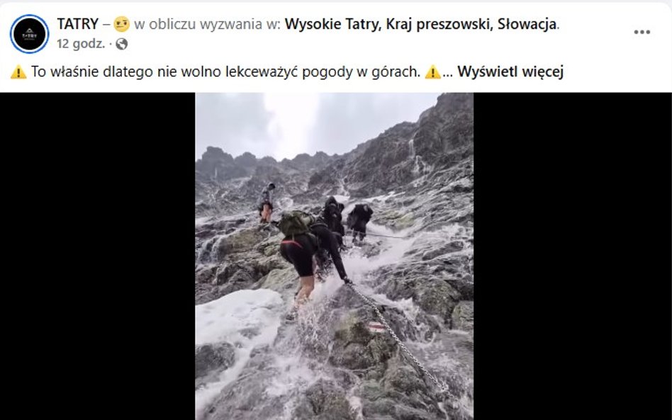 Groźna sytuacja w Tatrach. „Właśnie dlatego nie wolno lekceważyć pogody"