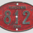 Identyfikator warszawskiego dorożkarza ma wycenę 1,2–1,8 tys. zł.