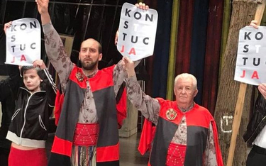 "Konstytucja". Protest w krakowskim Teatrze Starym