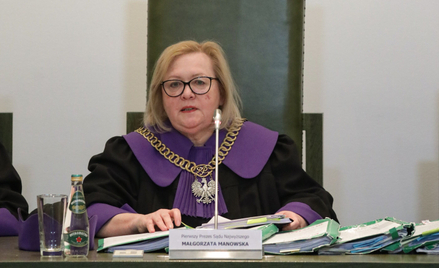 Pierwsza prezes SN Małgorzata Manowska podczas posiedzenia Sądu Najwyższego