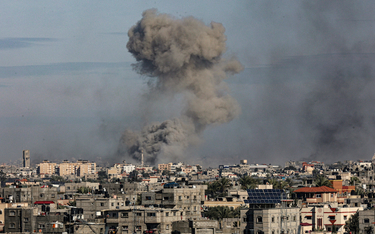 Skutki ataku izraelskiego na terytorium Strefy Gazy.