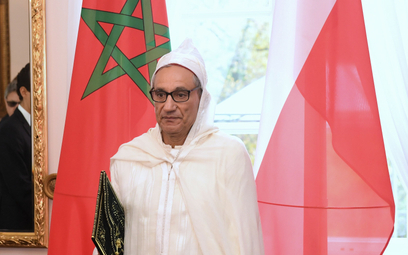 Ambasador Królestwa Marokańskiego Abderrahim Atmoun podczas uroczystości złożenia listów uwierzyteln