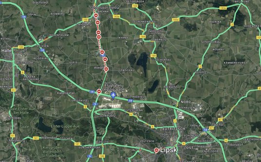 Zablokowany odcinek autostrady A9 w kierunku południowym