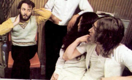 Beatlesi w studiu podczas pracy nad projektem „Get Back”, 1969 r.