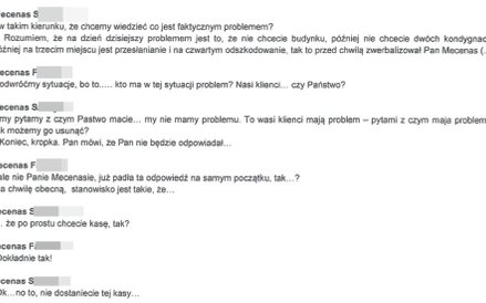 Zapis rozmowy prawników - jeden reprezentuje szantażystów, drugi - inwestora