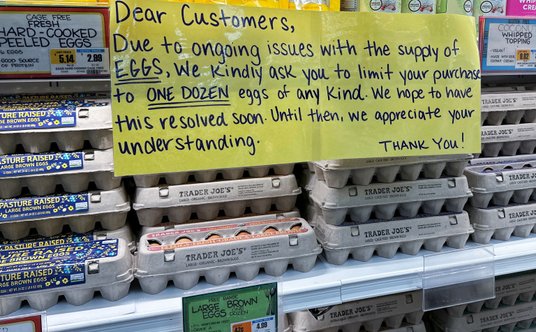 Jajka w sklepie Trader Joe’s w Merrick w stanie Nowy Jork