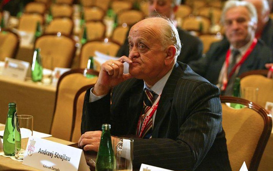 Andrzej Strejlau podczas walnego zgromadzenia PZPN