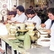 Malarki przy pracy, koniec lat 70. XX w. Fot. Archiwum Muzeum Ziemi Kujawskiej i Dobrzyńskiej we Wło