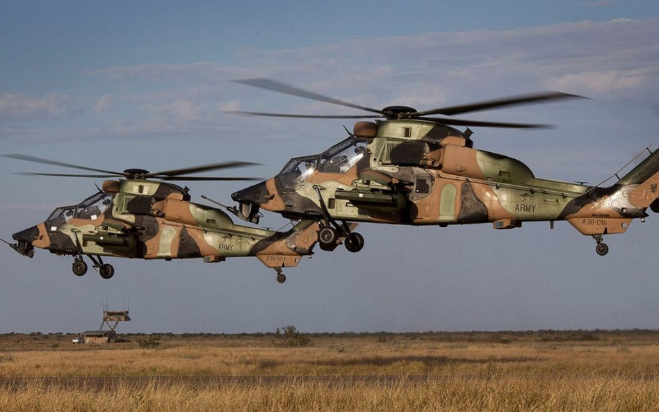 Australijskie śmigłowce bojowe Tiger ARH. Fot./Airbus.