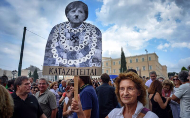 Kanclerz Angela Merkel często była negatywną bohaterką greckich demonstrantów