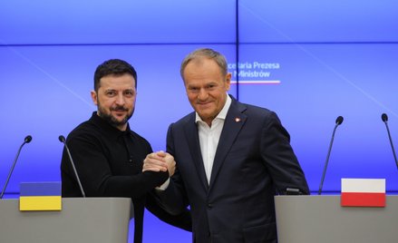 Premier Donald Tusk i prezydent Ukrainy Wołodymyr Zełenski