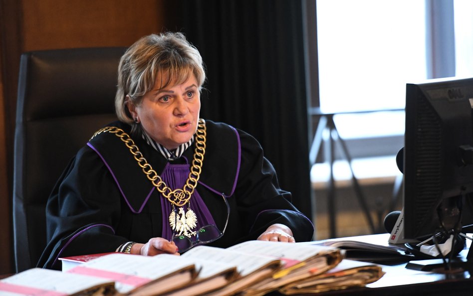 Sędzia Beata Najjar na sali rozpraw Sądu Okręgowego w Warszawie