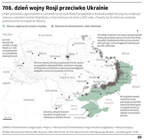 Así era la situación en el frente el día 708 de la guerra entre Rusia y Ucrania