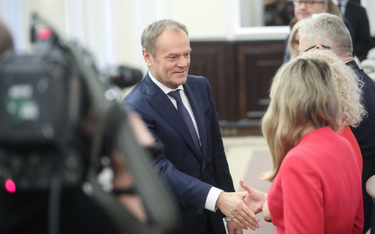 Premier Donald Tusk (PO) przed posiedzeniem rządu