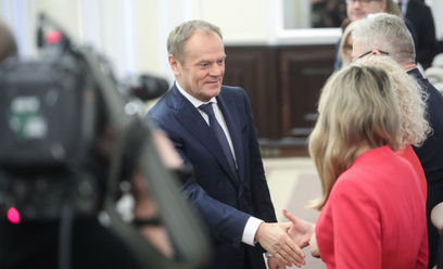 Premier Donald Tusk (PO) przed posiedzeniem rządu