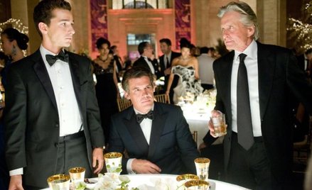 Shia LaBeouf (Jake), Josh Brolin (Bretton James) i Michael Douglas (Gordon Gekko)
