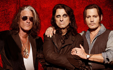 Hollywoodzkie Wampiry, czyli (od lewej) Joe Perry, lider Aerosmith, Alice Cooper i Johnny Depp