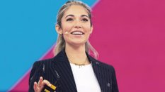 Dr. Julia Shaw, a psychologist and writer, speaks during the second day on the stage of digital X sp