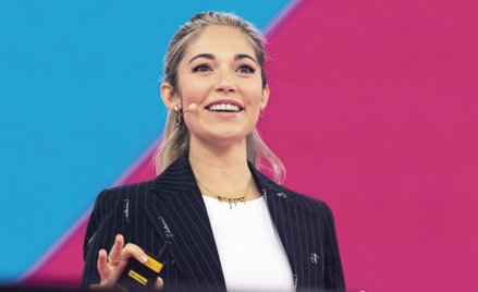 Dr. Julia Shaw, a psychologist and writer, speaks during the second day on the stage of digital X sp