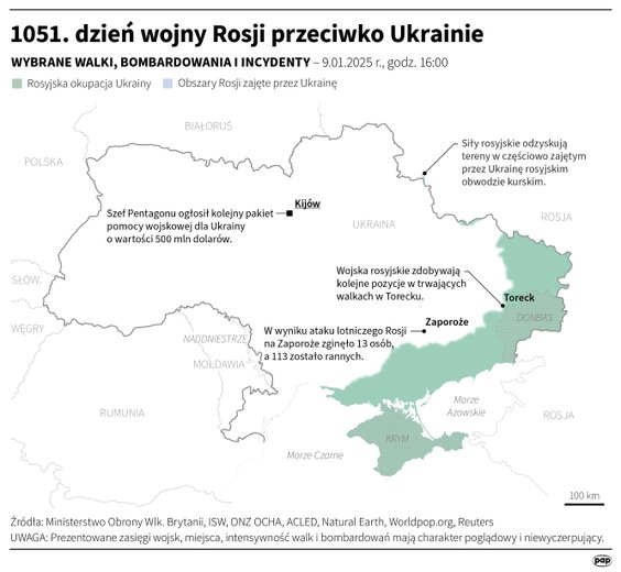 Tak wyglądała sytuacja na froncie w 1051 dniu wojny