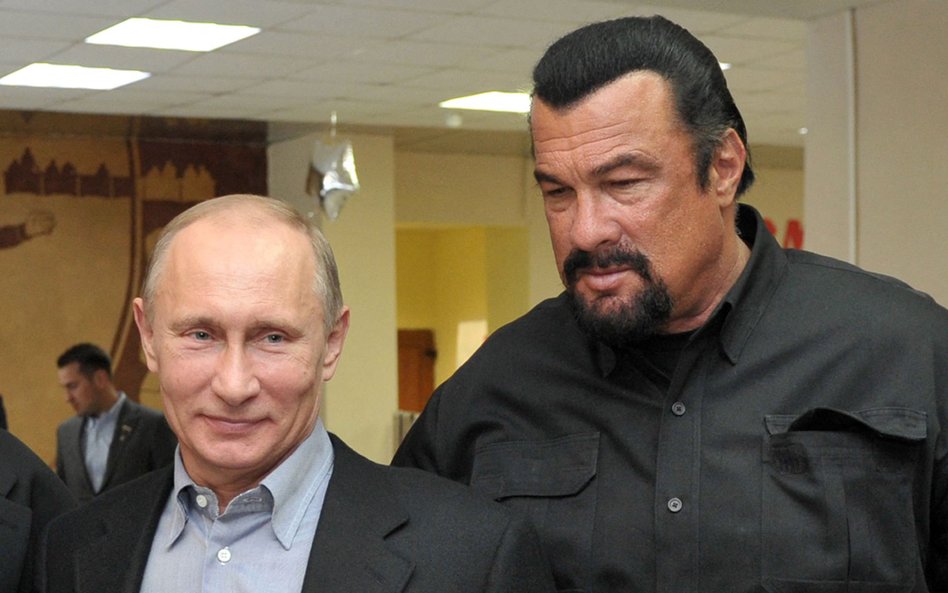 Prezydent Rosji Władimir Putin i aktor Steven Seagal (fot. z 2013 r.)