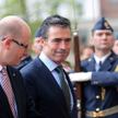 Szef NATO Anders Fogh Rasmussen i premier Czech Bohuslav Sobotka