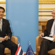 Przewodniczący Rady Europejskiej Herman Van Rompuy i premier Tajlandii Abhisit Vejjajiva
