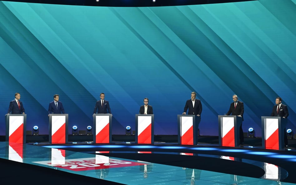 Kandydaci w czasie debaty prezydenckiej