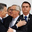 Prezydent Argentyny Mauricio Macri, szef Komisji Europejskiej Jean-Claude Juncker i prezydent Brazyl