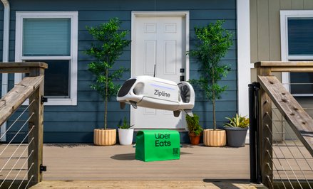 Uber planuje zintegrować istniejącą infrastrukturę Zipline bezpośrednio z aplikacją Uber Eats, a w c