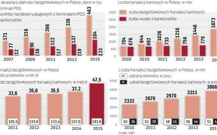 Rosnąca liczba terminali płatniczych i większy dostęp Polaków do internetu przekładają się na wzrost