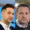 Europoseł PiS Patryk Jaki i prezydent Warszawy Rafał Trzaskowski (PO)