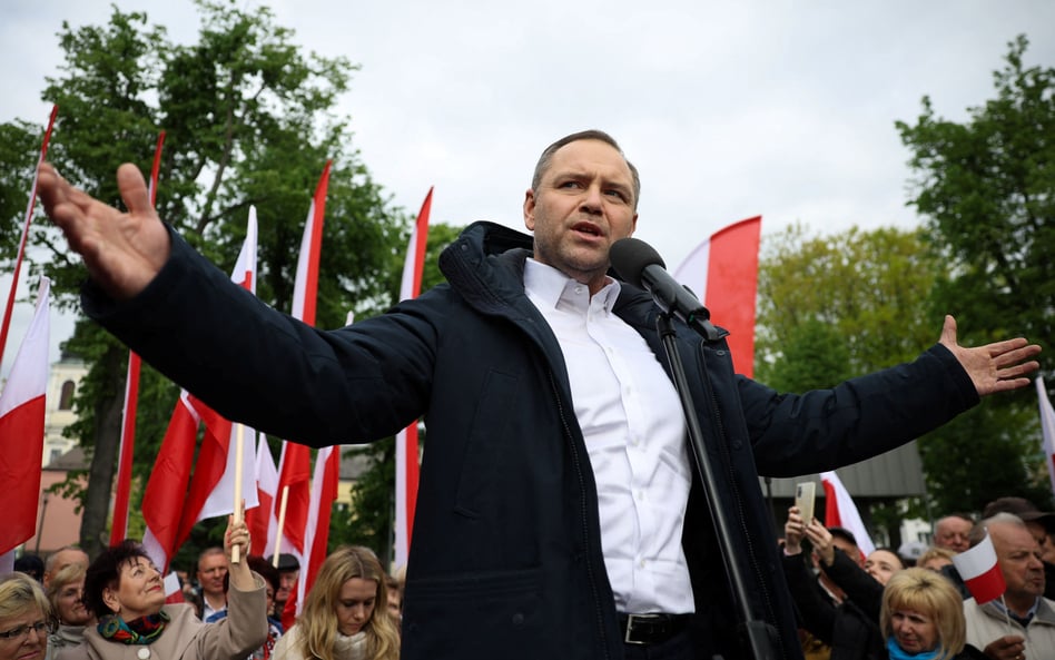 Karol Nawrocki na wiecu wyborczym w Garwolinie