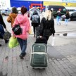 Uchodźcy z Ukrainy po przyjeździe do Centrum Pomocy Humanitarnej w Przemyślu