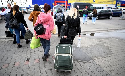 Uchodźcy z Ukrainy po przyjeździe do Centrum Pomocy Humanitarnej w Przemyślu