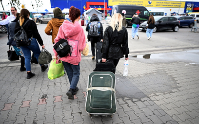 Uchodźcy z Ukrainy po przyjeździe do Centrum Pomocy Humanitarnej w Przemyślu