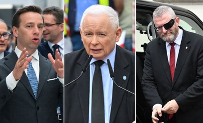 Krzysztof Bosak, Jarosław Kaczyński i Grzegorz Braun