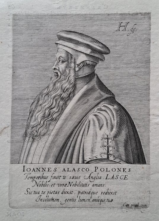 Jan Łaski (1499–1560) – twórca Kościoła kalwińskiego w Polsce. Ilustracja z ok. XVIII w.