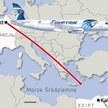 Trasa lotu 804 Airbusa A320 linii Egyptair