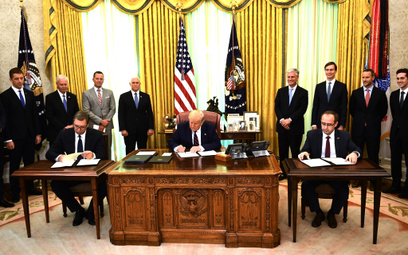 Podpisanie porozumienia Vucić-Hoti w Białym Domu
